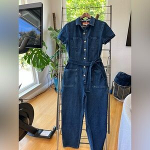 Pilcro Blue Belted Jumpsuit - Size M